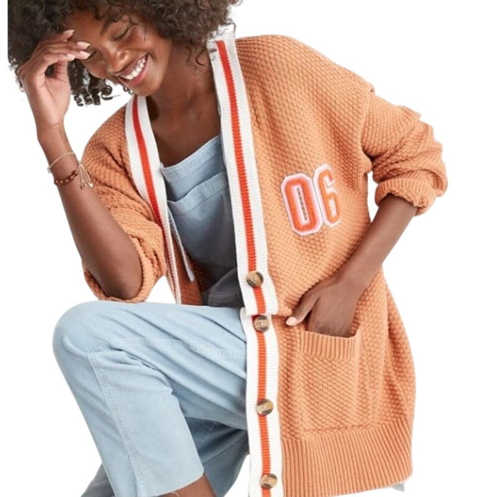 Aerie Preppy School Girl Varsity Cardigan Sweater Small